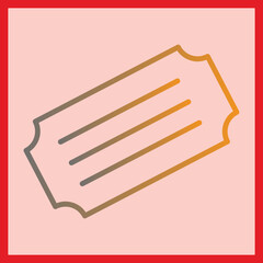 Movie Ticket Icon Design
