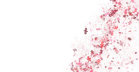 Blurred sale percent rain background. 3d