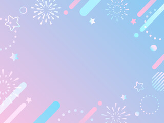 ネオンカラー　ポップ な花火の背景