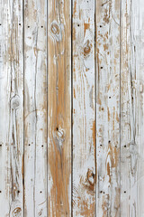 High-resolution close-up of light oak wood texture with a white paint overlay, featuring visible grain and knots, and a rustic, vintage charm