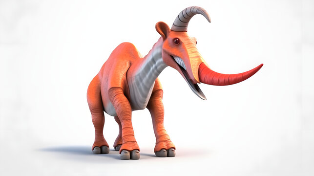 Parasaurolophus 3d cartoon