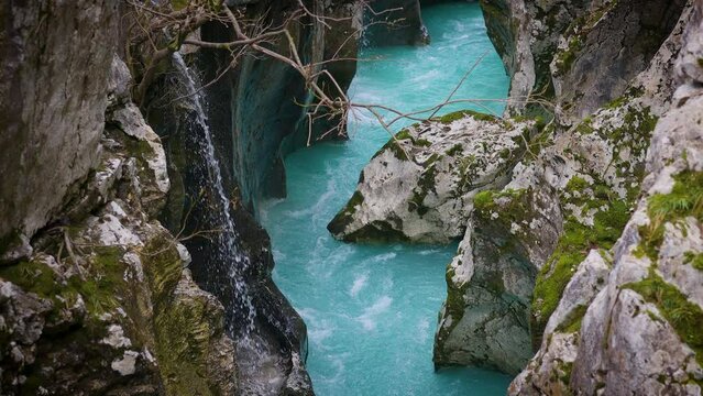 Great Gorges Canyon of Soca River - Trenta valley Slovenia