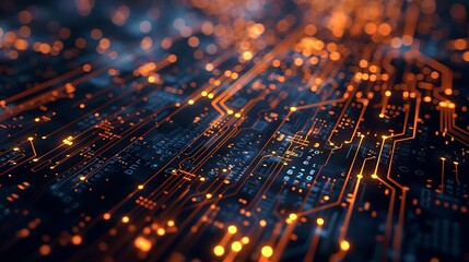Circuit Board Background - Computer Data Technology Artificial Intelligence 