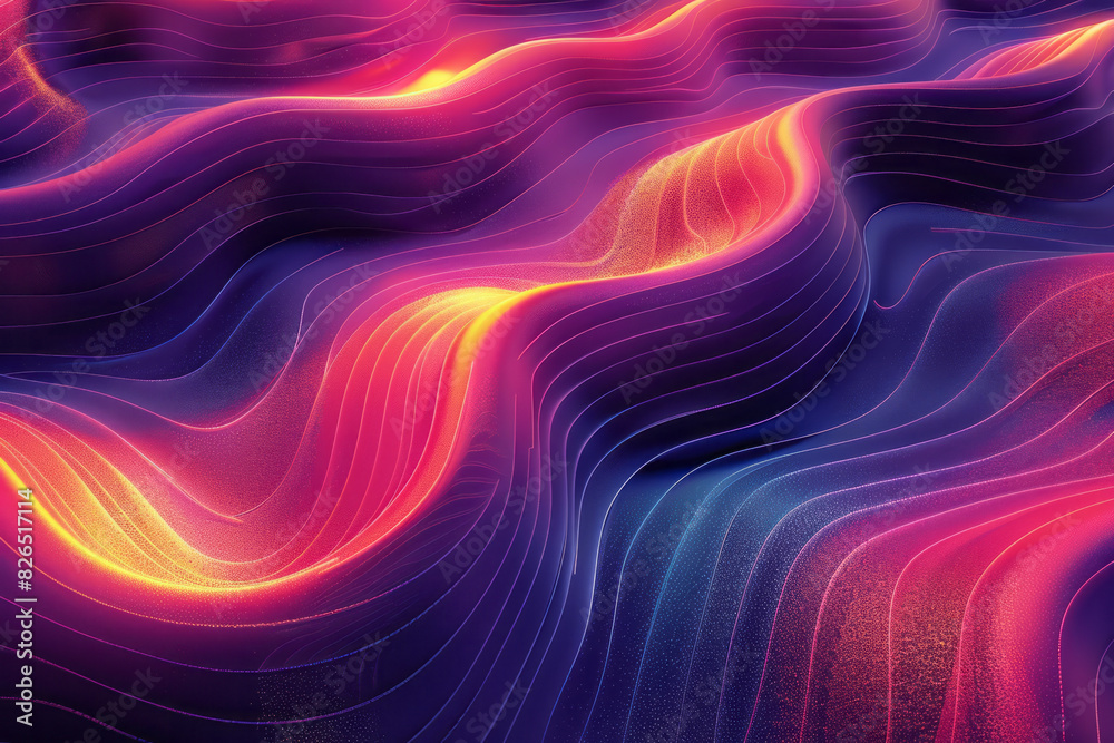 Aufkleber Isometric abstract seamless pattern of heartbeat lines forming a zigzag across the design,
