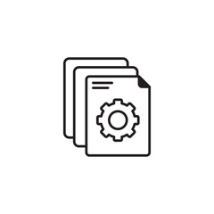 Backlog icon design with white background stock illustration