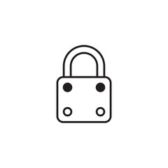 Lock icon design with white background stock illustration