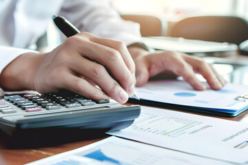 Fototapeta premium Property Tax Calculation in Focus