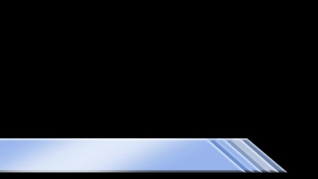Animate the lower third for broadcast or other content. Video animation with alpha channel.