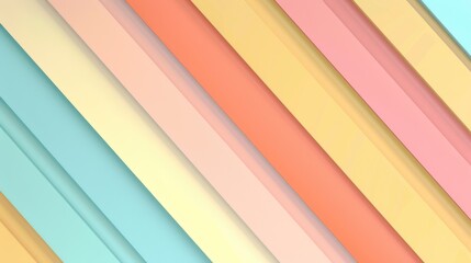 Fototapeta premium Minimalist background with pastel stripes in various colors.