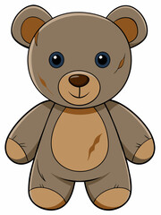 Fototapeta premium teddy bear on white