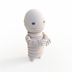 Fototapeta premium Mummy icon in 3D style on a white background