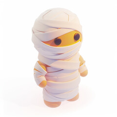 Mummy icon in 3D style on a white background