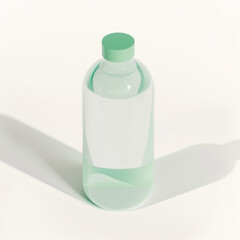 bottle of water icon in 3D style on a white background