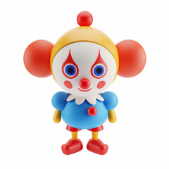 clown icon in 3D style on a white background