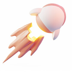 satellite icon in 3D style on a white background