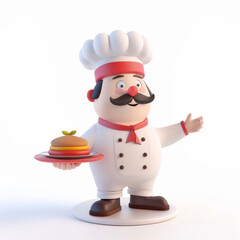 Cook icon in 3D style on a white background