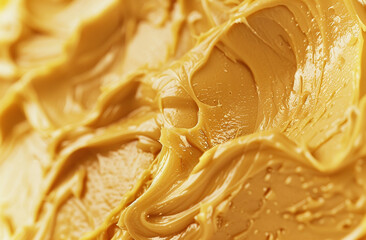 Top view of creamy peanut butter texture