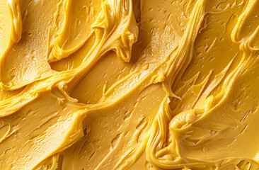 Top view of creamy peanut butter texture