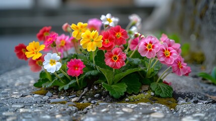 Vibrant Floral Groundcover in Lush Garden Setting