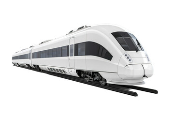 Fototapeta premium Modern high-speed train on transparent background