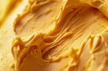 Top view of creamy peanut butter texture