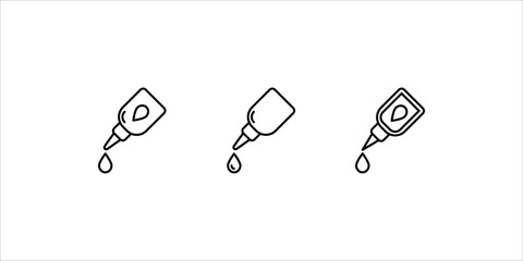 Vector glue icon set. Liquid glue icons.