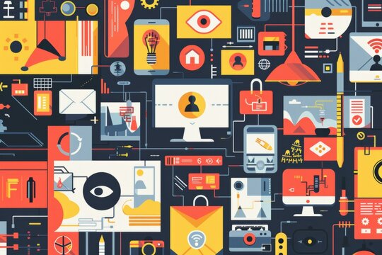 Animated Illustration of Fact-Checking Icons Debunking Virus Myths - Perfect for Educational Campaigns or Social Media Post - Powered by Adobe