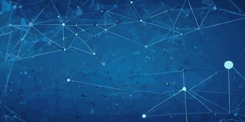 Vector wave technology whith moving siny doted gradient blue lines background. Digital futuristic technology concept wavy lines poster, banner, big data, network.

