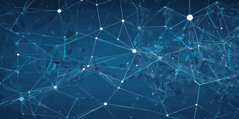 Abstract digital doted wave lines technology gradient blue background.Futuristic point wave technology background. Shiny moving lines design element.

