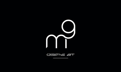 GM, MG, G, M abstract letters logo monogram