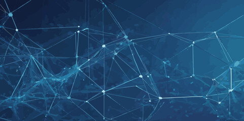 Vector wavy technology curve, shiny moving wave line background. Social network, business big data connection technology concept. Data technology future illustration.