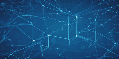 Vector wavy technology curve, shiny moving wave line background. Social network, business big data connection technology concept. Data technology future illustration.