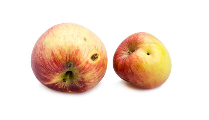 two red apples isolated on white