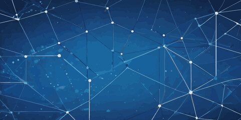 Technology concept wave big data, communation network shiny wavy and curve lines on gradient blue background.