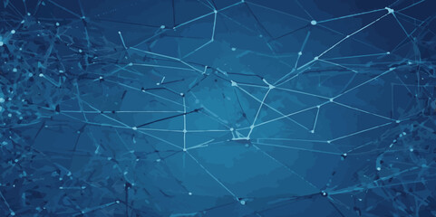 Vector wave technology whith moving siny doted gradient blue lines background. Digital futuristic technology concept wavy lines poster, banner, big data, network.
