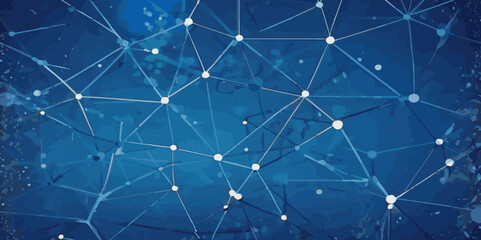 Vector wave technology whith moving siny doted gradient blue lines background. Digital futuristic technology concept wavy lines poster, banner, big data, network.
