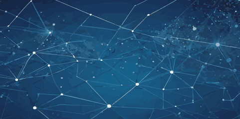 Vector wave technology whith moving siny doted gradient blue lines background. Digital futuristic technology concept wavy lines poster, banner, big data, network.
