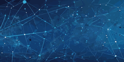 Abstract digital doted wave lines technology gradient blue background.Futuristic point wave technology background. Shiny moving lines design element. 