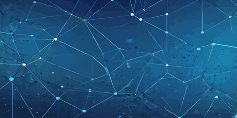 Abstract digital doted wave lines technology gradient blue background.Futuristic point wave technology background. Shiny moving lines design element. 