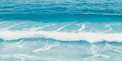 Abstract art teal soft blue sea water ocean wavy background. Water  ocean wave white and soft blue aqua, teal texture.