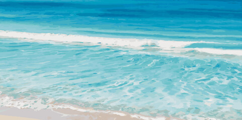 Abstract art teal soft blue sea water ocean wavy background. Water  ocean wave white and soft blue aqua, teal texture.