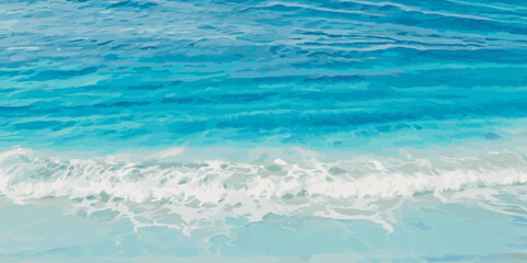 Abstract art teal soft blue sea water ocean wavy background. Water  ocean wave white and soft blue aqua, teal texture.