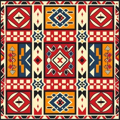 Obraz premium Somali geometric textile pattern illustration with traditional motifs,