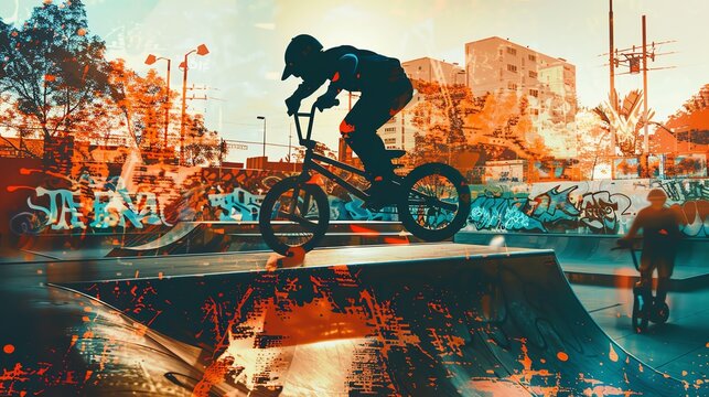 rider catching some airtime at the local skatepark.
