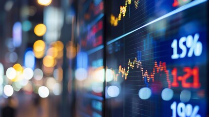 Fototapeta premium Financial Profit Stock Exchange Figures and Market Data Analysis