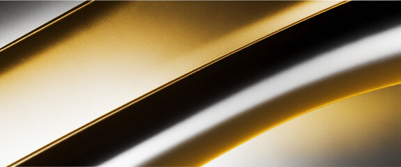 Metallic chrome texture with gold as background