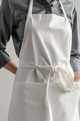 White apron mockup