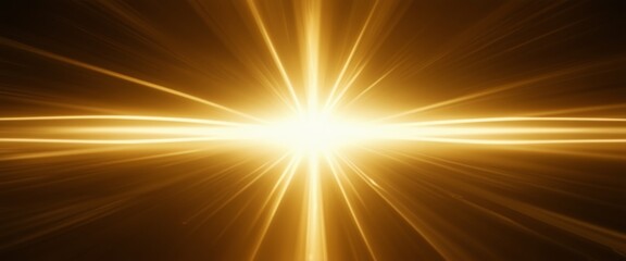 Obraz premium Golden light burst with radiant energy, creating a glowing and vibrant abstract background
