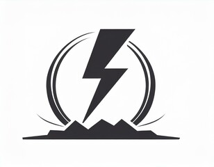 lightning vector icon on white background, logo