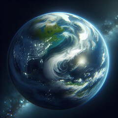 planet earth in space